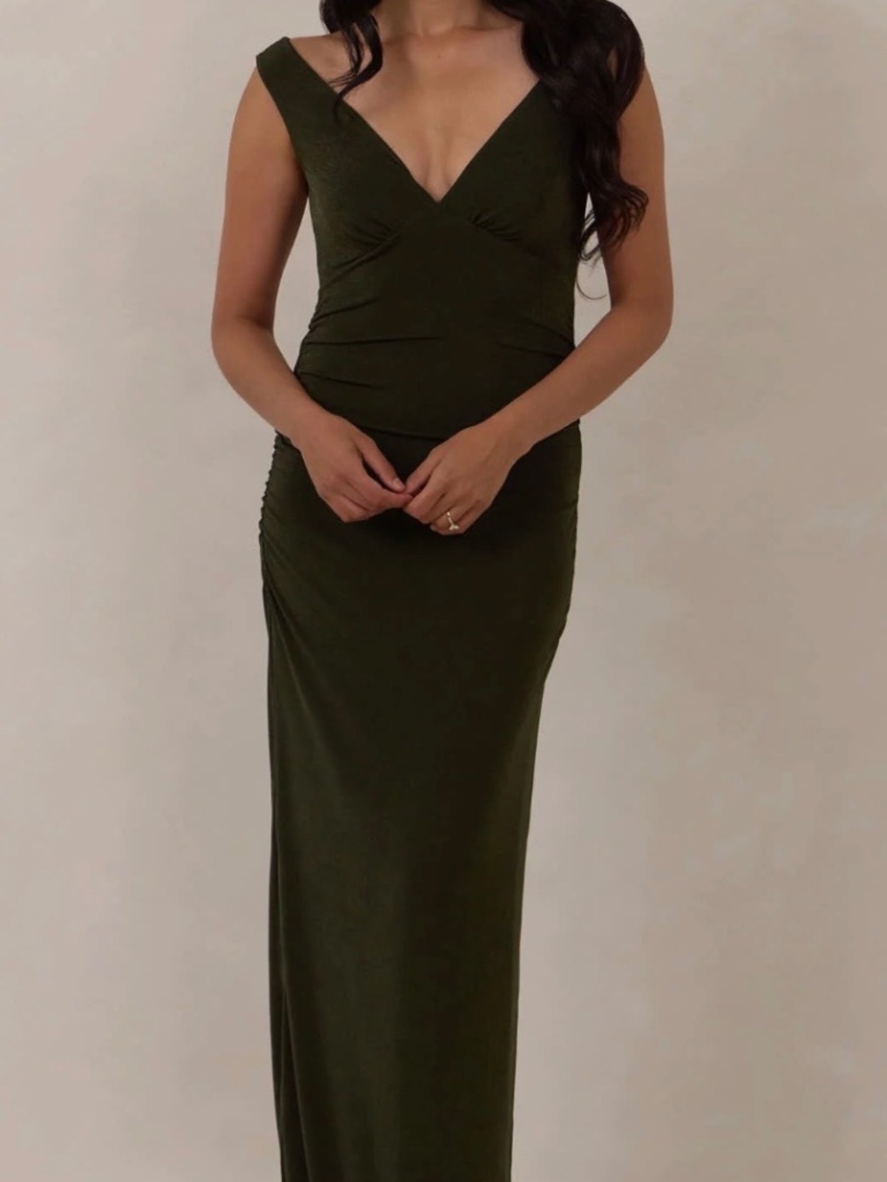 Park & Fifth Victoria Dress Size XSXS / Dark Olive Sheen